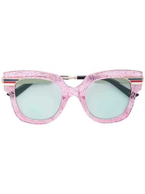 gucci pink glitter eyeglasses